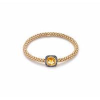 Fope FLEX\'IT SOLO Bracelet Citrine 18ct Rose Gold Medium