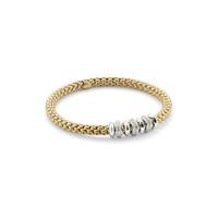 fope 18ct yellowwhite gold 050 carat diamond flexit solo bracelet