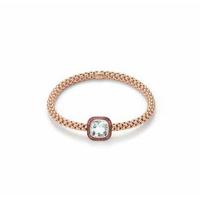 Fope FLEX\'IT SOLO Bracelet Aquamarine 18ct Rose Gold Medium