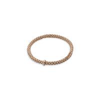 fope flexit solo 18ct rose gold single rondelle size m bracelet