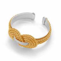 fope bangle circe knot diamond 18ct yellow and white gold