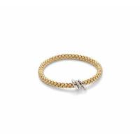 fope flexit solo bracelet diamond 18ct white and yellow gold medium