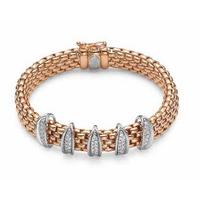 fope lavinia 18ct rose gold 048ct diamond bracelet