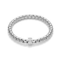 fope flexit eka 18ct white gold 053ct diamond size xl bracelet