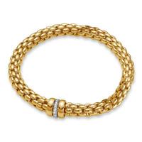 Fope Bracelet Flex\'It Nuie 18ct Yellow Gold And Diamond