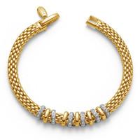 Fope Bracelet Virginia 18ct Yellow Gold Diamond Set Rondels