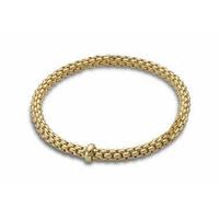 fope flexit solo 18ct yellow gold single rondelle size s bracelet