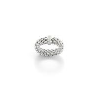 Fope Flex\'It Vendome 18ct White Gold 0.10ct Diamond Size Small Ring