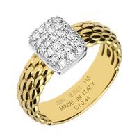 fope flexit vendome 18ct yellow gold 041ct diamond ring
