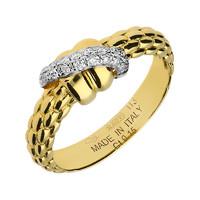 Fope Flex\'It Solo 18ct Yellow Gold 0.15ct Diamond Ring