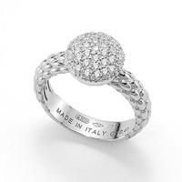 Fope Flex\'It Solo 18ct White Gold Pave Set 0.41ct Diamond Ring