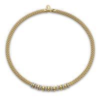 fope necklace virginia 18ct yellow gold diamond set rondels