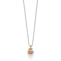 fope wild rose 18ct rose white gold 023ct diamond 56cm necklace