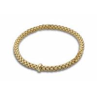 Fope FLEX\'IT SOLO 18ct Yellow Gold Single Rondelle Size M Bracelet