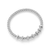 Fope Flex\'it Solo 18ct White Gold 0.50ct Diamond Size XL Bracelet