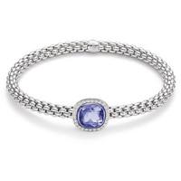 fope flexit solo 18ct white gold 015ct diamond iolite bracelet