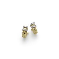 Fope Maori 18ct Yellow Gold 0.11ct Diamond Stud Earrings