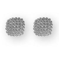 Fope Luci 18ct White Gold Braided Cushion Earrings