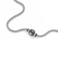 Fope FLEX\'IT SOLO Necklace Black And White Diamond Black Pearl 18ct White Gold