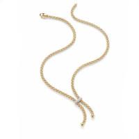 fope flexit solo necklace diamond 18ct white and yellow gold