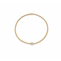 fope flexit solo necklace diamond 18ct yellow gold