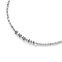 fope flexit solo necklace five black diamond set rondels 18ct white go ...