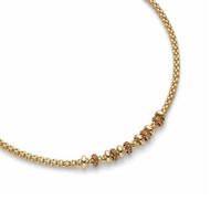 Fope FLEX\'IT SOLO Necklace Five Brown Diamond Set Rondels 18ct Yellow Gold