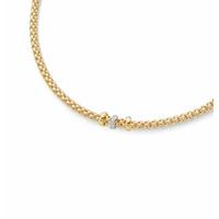 Fope FLEX\'IT SOLO Necklace Diamond Rondelle 18ct Yellow Gold