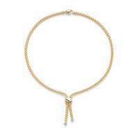 Fope FLEX\'IT SOLO Rope Cross Necklace 18ct Yellow Gold