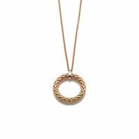 Fope Necklace Lovely Daisy 18ct Rose And White Gold