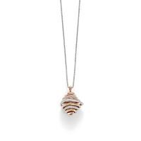 Fope Necklace Wild Rose 18ct Rose And White Gold with Diamonds