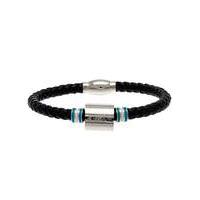 Football Crest Leather Bracelet