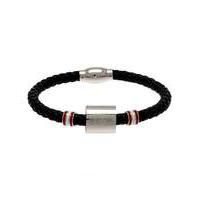Football Crest Leather Bracelet