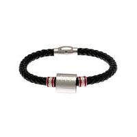 Football Crest Leather Bracelet