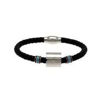 Football Crest Leather Bracelet