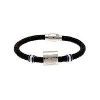 Football Crest Leather Bracelet