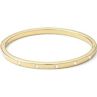 Fossil Ladies Gold Plated Crystal Hinged Bangle JF00842710