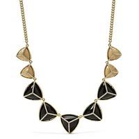 Fossil Gold Black and Cream Triangle Necklet JA6567710