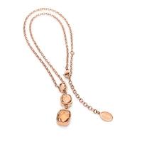 Folli Follie Elements Rose Gold Plated 3 Champagne Crystals Pendant 5020.1888