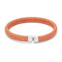 Fossil Orange Leather Open End Bangle JF01357040