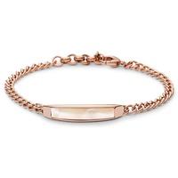 Fossil Iconic Rose Gold Plated Bar Bracelet JF02280791
