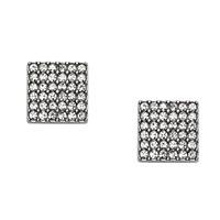 Fossil Vintage Glitz Hematite Square Stud Earrings JF02111040