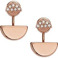 Fossil Vintage Glitz Rose Gold Plated Crystal Earrings JF02224791