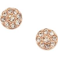 fossil jewellery rose gold plated crystal cluster studs jf00830791