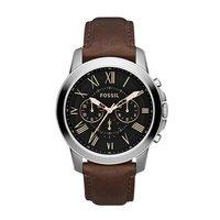 Fossil Gents Brown Leather Grant Watch