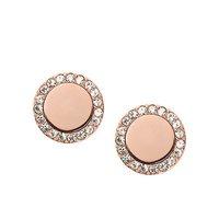 Fossil Ladies Glitz Metal Rose Gold Tone Studs