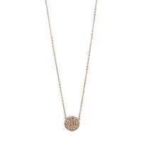 Fossil Glitz Disc Rose Gold Tone Necklace