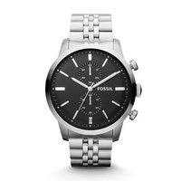 Fossil Gents Townsman Stainless Steel Chronograph Black Dial Watch