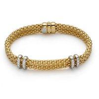 fope 18ct yellow gold classic maori bracelet