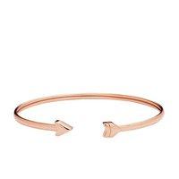 Fossil Vintage Motif Rose Gold Arrow Bangle